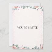 花をモチーフにしたエレガントな結婚式の招待状（Save the Date） 招待状 (裏面)