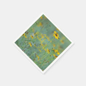 花をモチーフにしたシンプルなブライダルシャワーナプキン スタンダードカクテルナプキン (角)