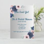 花をモチーフにしたブライダルシャワーの招待状、モダン、ボヘミアンスタイル。 招待状 (スタンド正面)