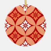 花をモチーフにした七宝、まんだらんオレンジ セラミックオーナメント (正面)