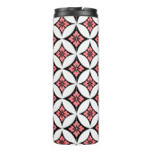 花をモチーフにした七宝、黒、白、ピンク タンブラー (裏面)