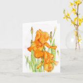 花をモチーフにした折り畳みグリーティングカード カード (黄色い花)