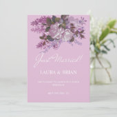 花をモチーフにした、結婚したての結婚発表 招待状 (スタンド正面)