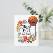 花を付けたバスケットボール サンキューカード (スタンド正面)