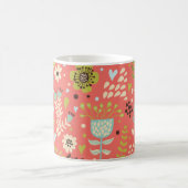 花を作るスマイル コーヒーマグカップ (中央)