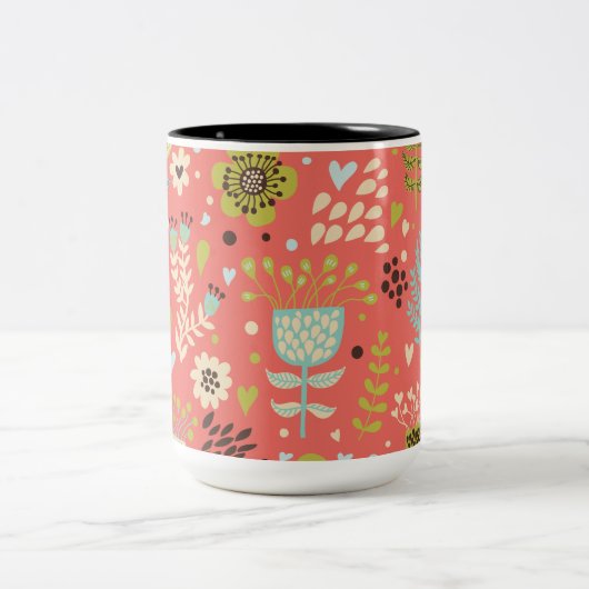 花を作るスマイル ツートーンマグカップ (中央)