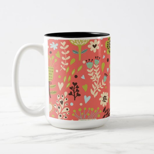 花を作るスマイル ツートーンマグカップ (左)