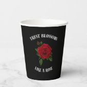 花を信じてバラ 紙コップ (裏面)