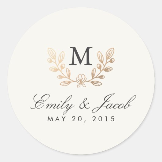 花を収穫 ラウンドシール (正面)