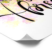 花を吸うセルフインスピレーショ気にンヨガ ポスター (角)