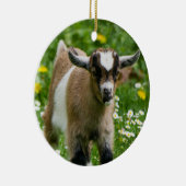 花を咲かせた矮性山羊 セラミックオーナメント (右)