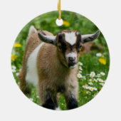 花を咲かせた矮性山羊 セラミックオーナメント (裏面)