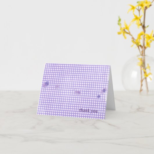 花を咲かせた紫のイチョウ感謝していハム カード (黄色い花)