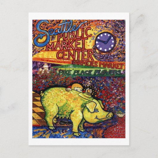 花を咲かせた豚 ポストカード (正面)