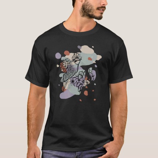 花を咲かせた鳥 Tシャツ (正面)