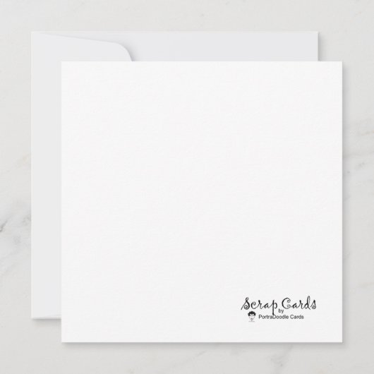 花を咲かせて ポートラドゥードル カードのスクラップ カード (裏面)