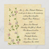 花を咲かせるツタ結婚式招待状 招待状 (正面/裏面)