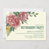 花を咲かせる定年パーティの招待状 招待状 (正面)