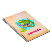 花を咲かせる熱帯トカゲ ノートブック (右側)