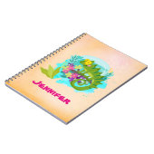 花を咲かせる熱帯トカゲ ノートブック (左側)