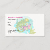 花を咲かせる熱帯トカゲ 名刺 (裏面)