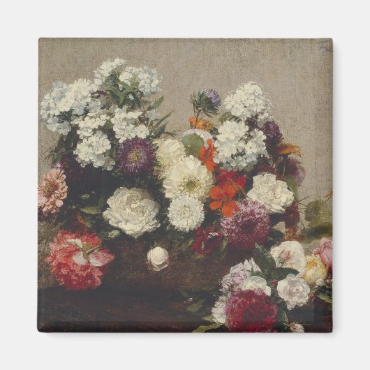 花を咲かせる静物 マグネット (正面)