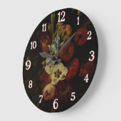 花を咲かせる静物 ラージ壁時計 (傾斜)