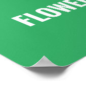 花を売るサイン、バレンタインデーのポスター ポスター (角)