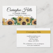 花を売る|ヒマワリファーム名刺 名刺 (正面/裏面)