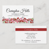 花を売る|フラワーファームの名刺 名刺 (正面/裏面)