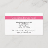 花を売る|農家市場 名刺 (裏面)