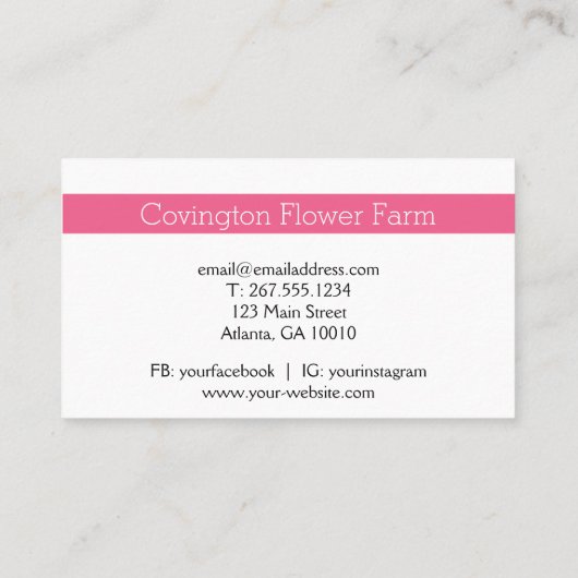 花を売る|農家市場 名刺 (裏面)