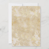花を引きずって金ゴールドのような輝きを見せる 招待状 (裏面)