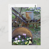 花を引く ポストカード (正面/裏面)