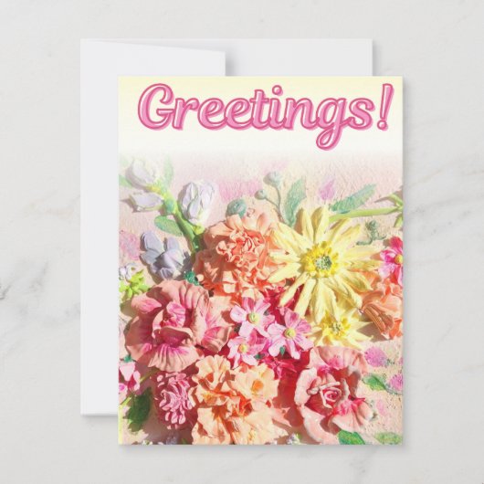 花を愛する友人のための明るいカード シーズンカード (正面)