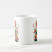 花を愛する女性ガーデナー コーヒーマグカップ (中央)