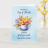 花を感謝してい付けて病気の時の食用カップ カード (黄色い花)