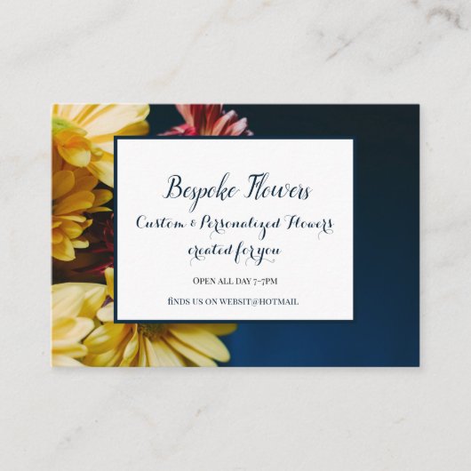 花を感謝してい手作りするフローラ 名刺 (正面)