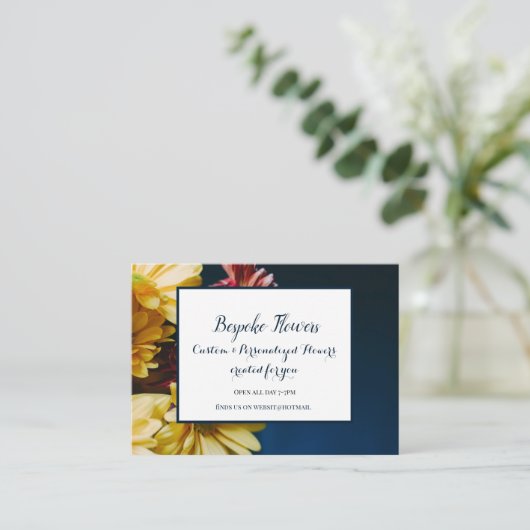 花を感謝してい手作りするフローラ 名刺 (スタンド正面)