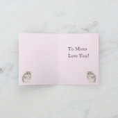 花を持つかわいいグレーハムスター カード (内部)