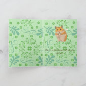 花を持つかわいいゴールデンハムスター カード (内部)