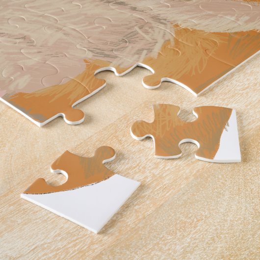 花を持つかわいいリトルハムスター ジグソーパズル (側面)