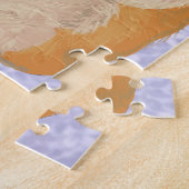 花を持つかわいいリトルハムスター ジグソーパズル (側面)