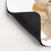 花を持つかわいい小さなハムスター マウスパッド (コーナー)