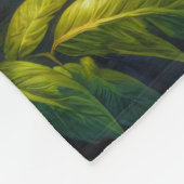 花を持つアフリカの灰色のカラフルオウム フリースブランケット (角)