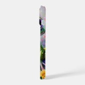 花を持つカエル デジタルアート iPhone 15ケース (左側面)
