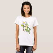 花を持つカエル.PNG Tシャツ (正面フル)
