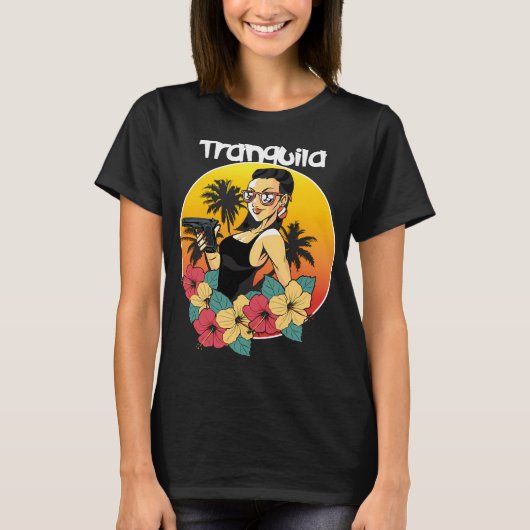 花を持つギャング娘トランキーロ Tシャツ (正面)