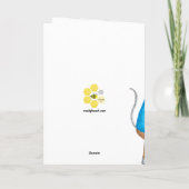 花を持つミッシーなマウス「Just Besis」カード カード (裏面)