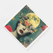 花を持つヴィンテージな女性の肖像画 (コーナー)
